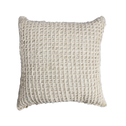 01-047.28 | Cotton Cushion Cover Macrame 50x50cm Natural