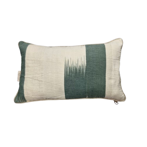 Cotton Cushion Cover Tenun Ikat 50x30cm Green