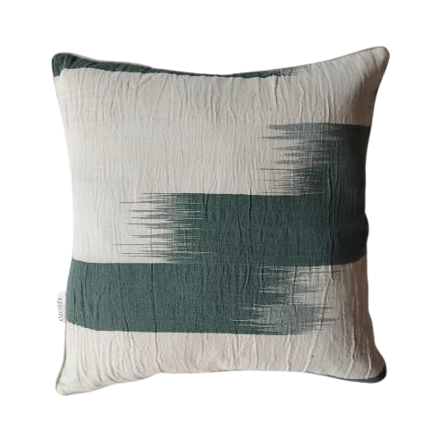 01-510.29| Cotton Cushion Cover Tenun Ikat 50x50cm Green