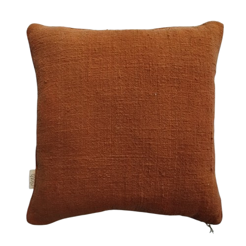 01-732.45 | Hand Woven Cotton Piping Cushion Cover Piping 55x55cm Terracotta