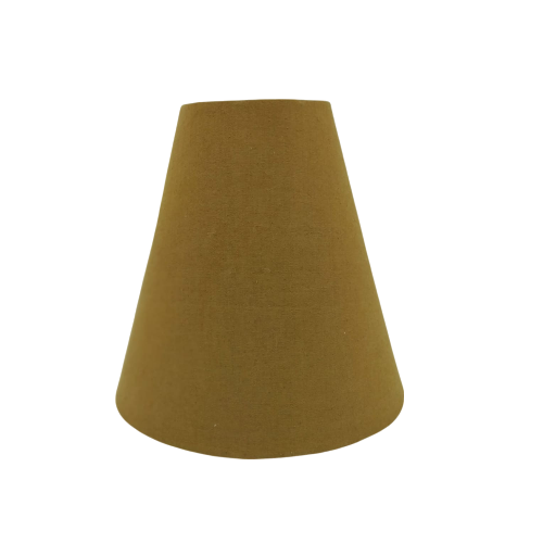 10-031.24 | Cotton Lampshade Conical Small 28x28cm Mustard/Gold