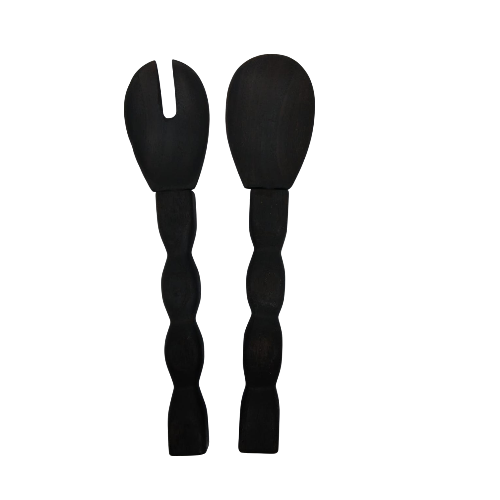 16-686.22 | Wood Accessory Salad Server Set/2 Black