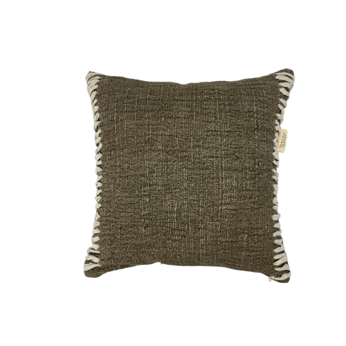 01-823.37| Hand Woven Cotton Cushion Cover Twist 50x50cm Taupe