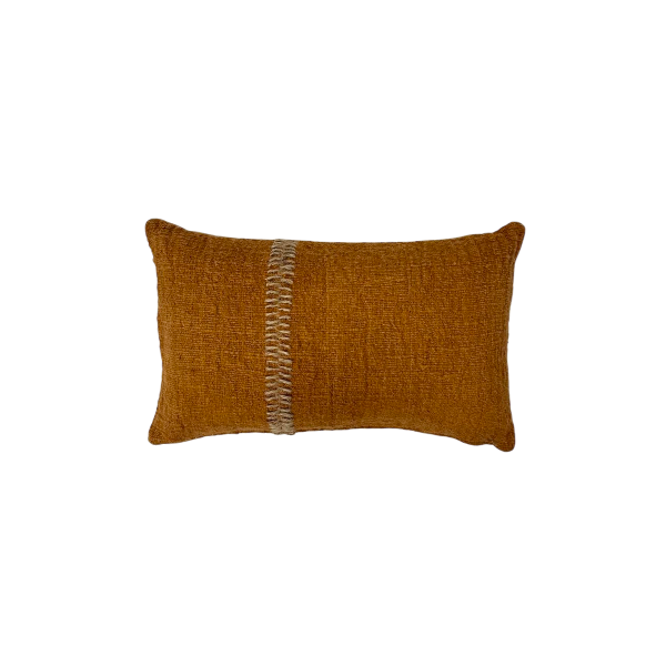 01-728.46 | Hand Woven Cotton Cushion Cover Stitch Wabi Sabi 50x30cm Clay