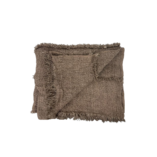 04-983.47| Hand Woven Cotton Throw Fringe 120x200cm Lotus