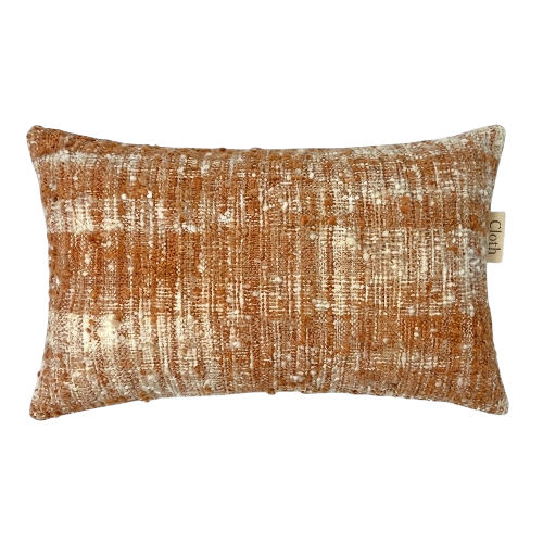 01-338.45| Hand Woven Cotton Cushion Cover Popcorn 50x30cm Terracotta