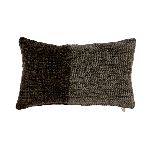 01-627.38| Cotton/Hessian Cushion Cover Indi 50x30cm Charcoal