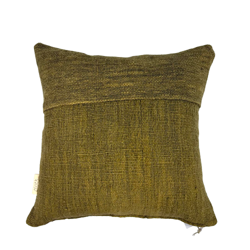 01-146.39| Cotton/Hessian Cushion Cover Indi 50x50cm Moss