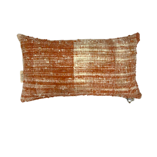 01-338.45| Hand Woven Cotton Cushion Cover Popcorn 50x30cm Terracotta