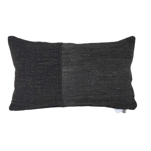 01-678.38| Cotton/Hessian Cushion Cover Indi 60x40cm Charcoal