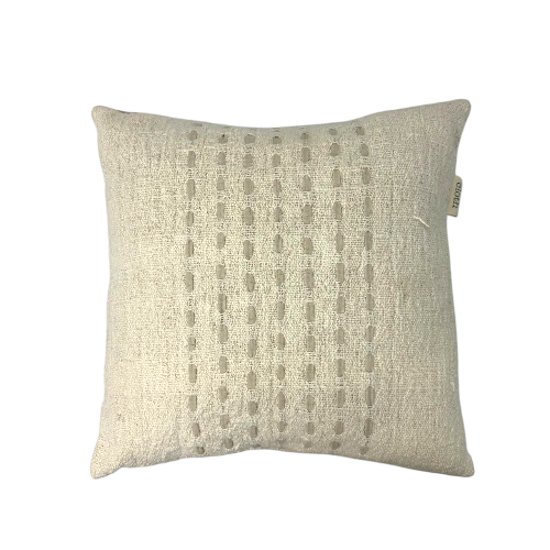 01-603.28 | Hand Woven Cotton Cushion Cover Stitch Panel 50x50cm Natural