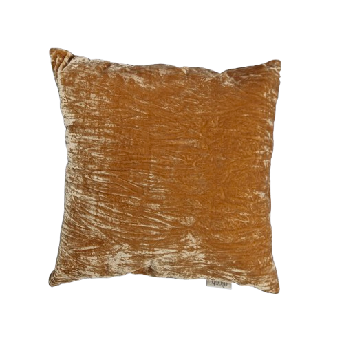 Silk Velvet Cushion Cover Luxe 50x50cm Mustard