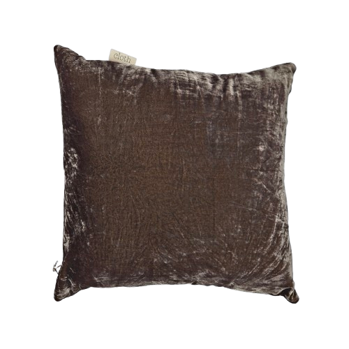 Silk Velvet Cushion Cover Luxe 50x50cm Charcoal