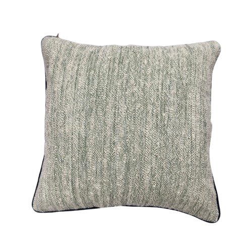 Cotton Mix Cushion Cover Piping 55x55cm Green