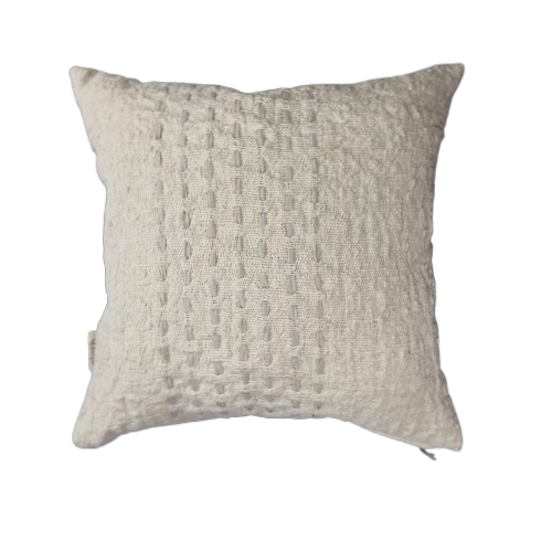 01-603.28 | Hand Woven Cotton Cushion Cover Stitch Panel 50x50cm Natural