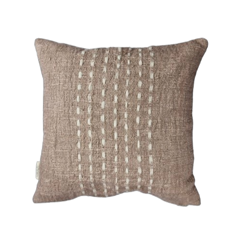 01-886.47| Hand Woven Cotton Cushion Cover Stitch Panel 50x50cm Lotus