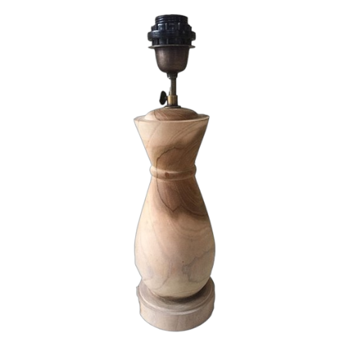 09-247.28 | Wood Lampbase Lathe Clover 30x11cm Natural