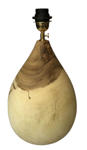 09-543.28 | Wood Lampbase Lathe Teardrop 35x15cm Natural