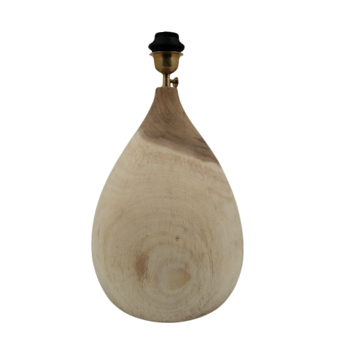09-543.28 | Wood Lampbase Lathe Teardrop 35x15cm Natural