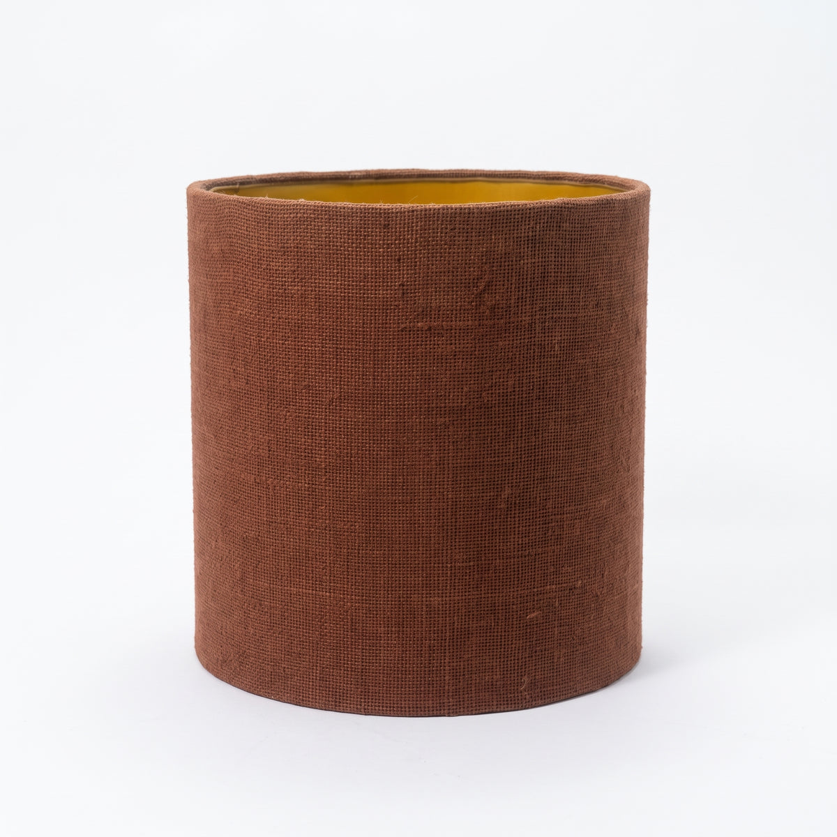 10-604.45| Hessian Lampshade Cylinder 30x30cm Terracotta/Gold