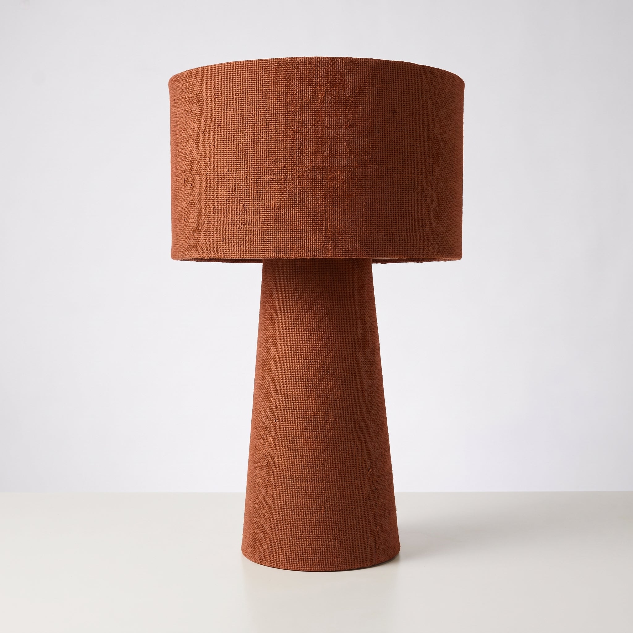10-563.45| Hessian Lampshade Dayu 60x35cm Terracotta