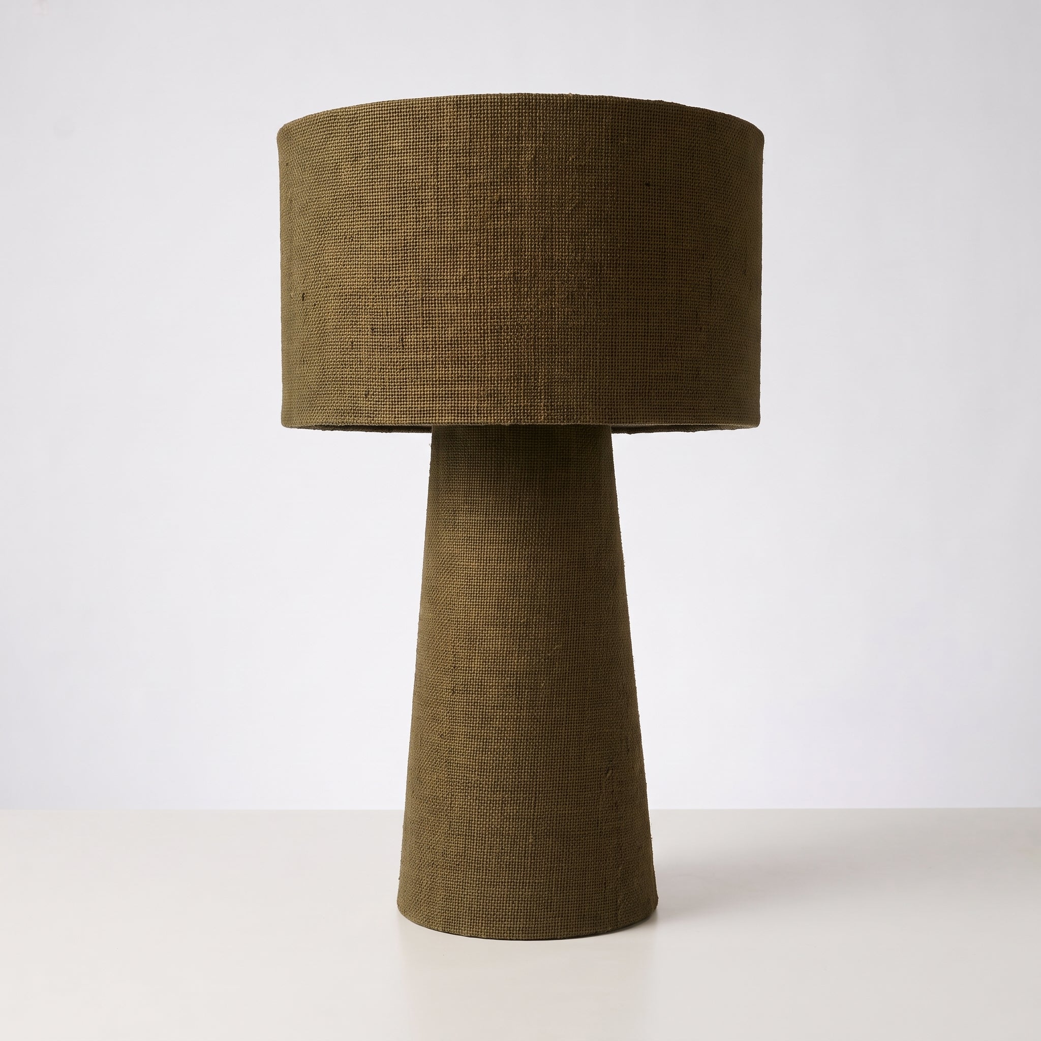 10-460.39| Hessian Lampshade Dayu 60x35cm Moss