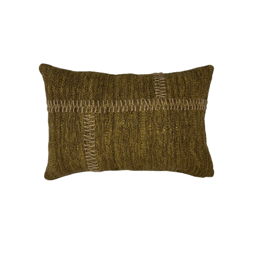 01-731.39 | Cotton/Hessian Cushion Cover Rustic Wabi Sabi 60x40cm Moss