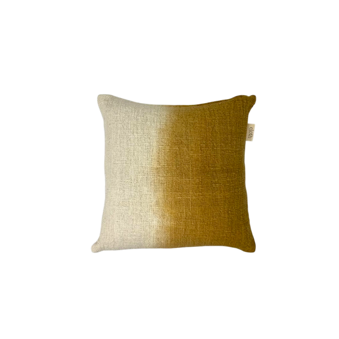 01-872.24 | Hand Woven Cotton Cushion Cover Graduation Dye 50x50 Mustard