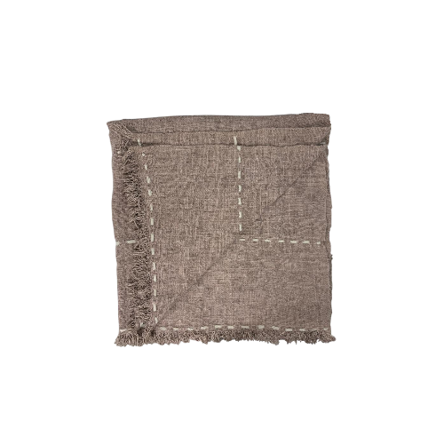 04-492.47 | Hand Woven Cotton Throw Solid Tac Stitch 250x120cm Lotus