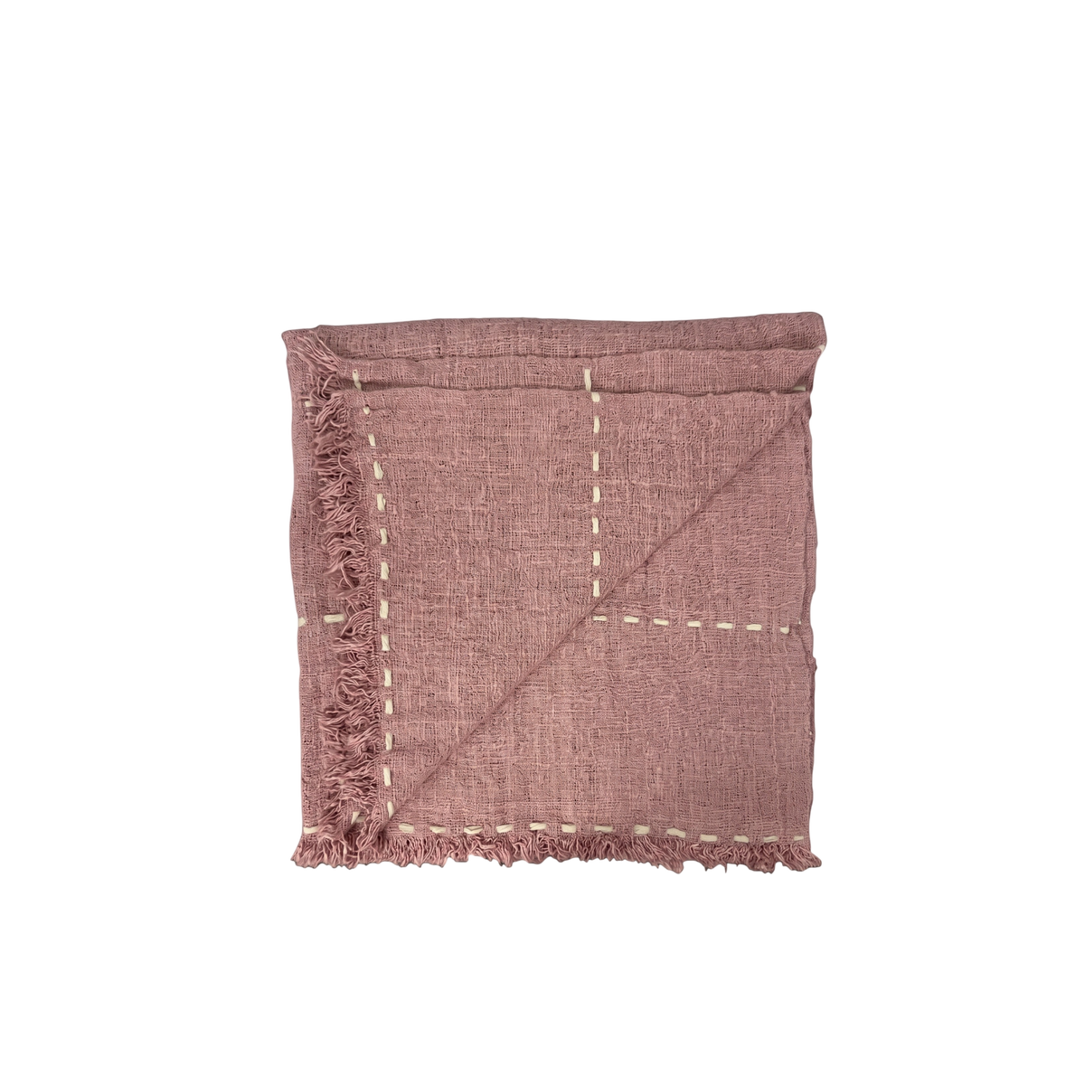 04-492.47 | Hand Woven Cotton Throw Solid Tac Stitch 250x120cm Lotus