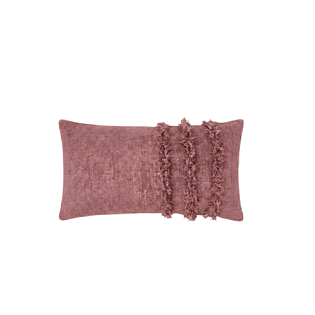 01-959.47| Hand Woven Cotton Cushion Cover Fringed 70x35cm Lotus
