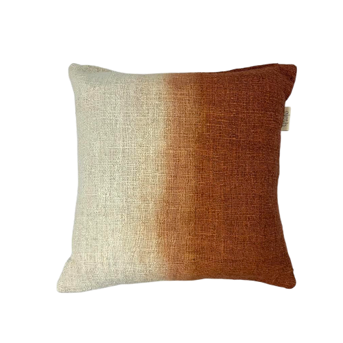 01-593.45 | Hand Woven Cotton Cushion Cover Graduation Dye 50x50 Terracotta