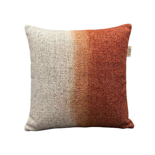 01-593.45 | Hand Woven Cotton Cushion Cover Graduation Dye 50x50 Terracotta