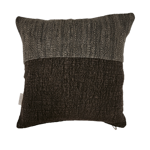 01-386.38| Cotton/Hessian Cushion Cover Indi 50x50cm Charcoal