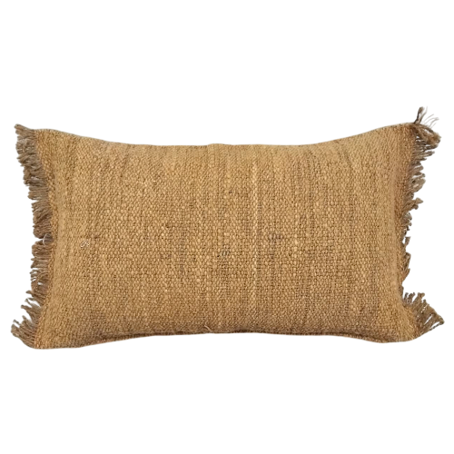 01-765.46| Cotton/Hessian Cushion Cover Fringed 50x30 Clay