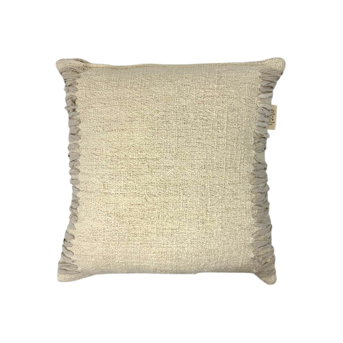 01-307.28| Hand Woven Cotton Cushion Cover Twist 50x50cm Natural
