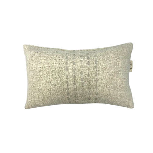01-718.28| Hand Woven Cotton Cushion Cover Stitch Panel 50x30cm Natural